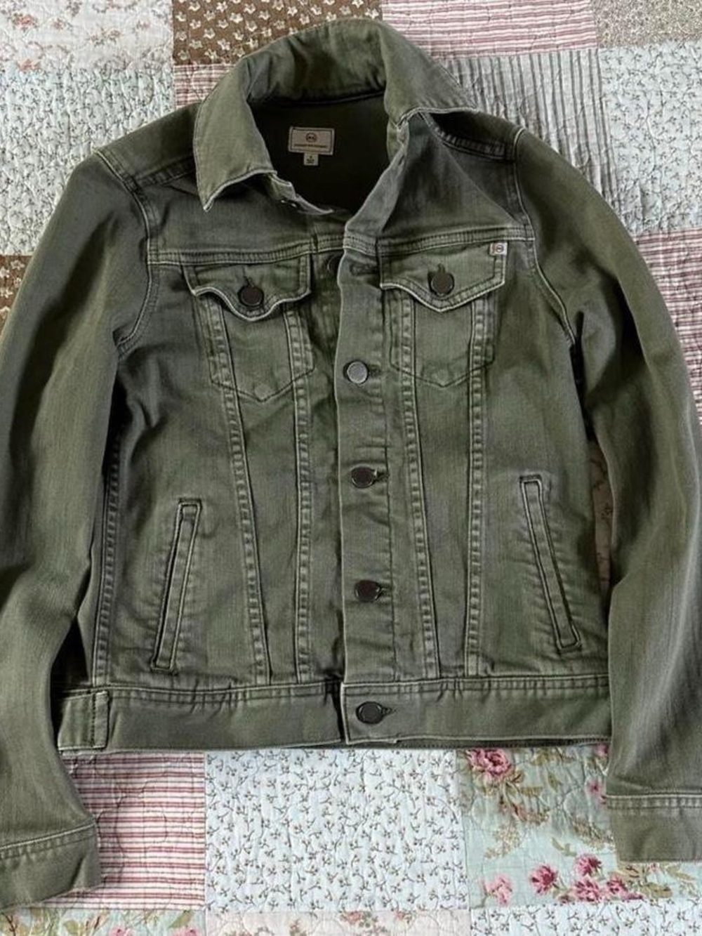 Adriano Goldschmied green denim jacket